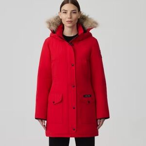 Trillium Parka Heritage in Red with removable fur